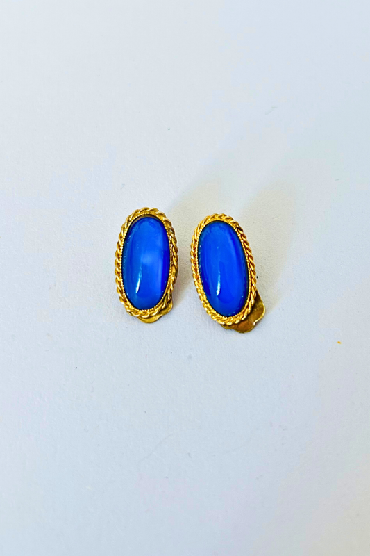 Boucles d'oreilles bleues (clip)