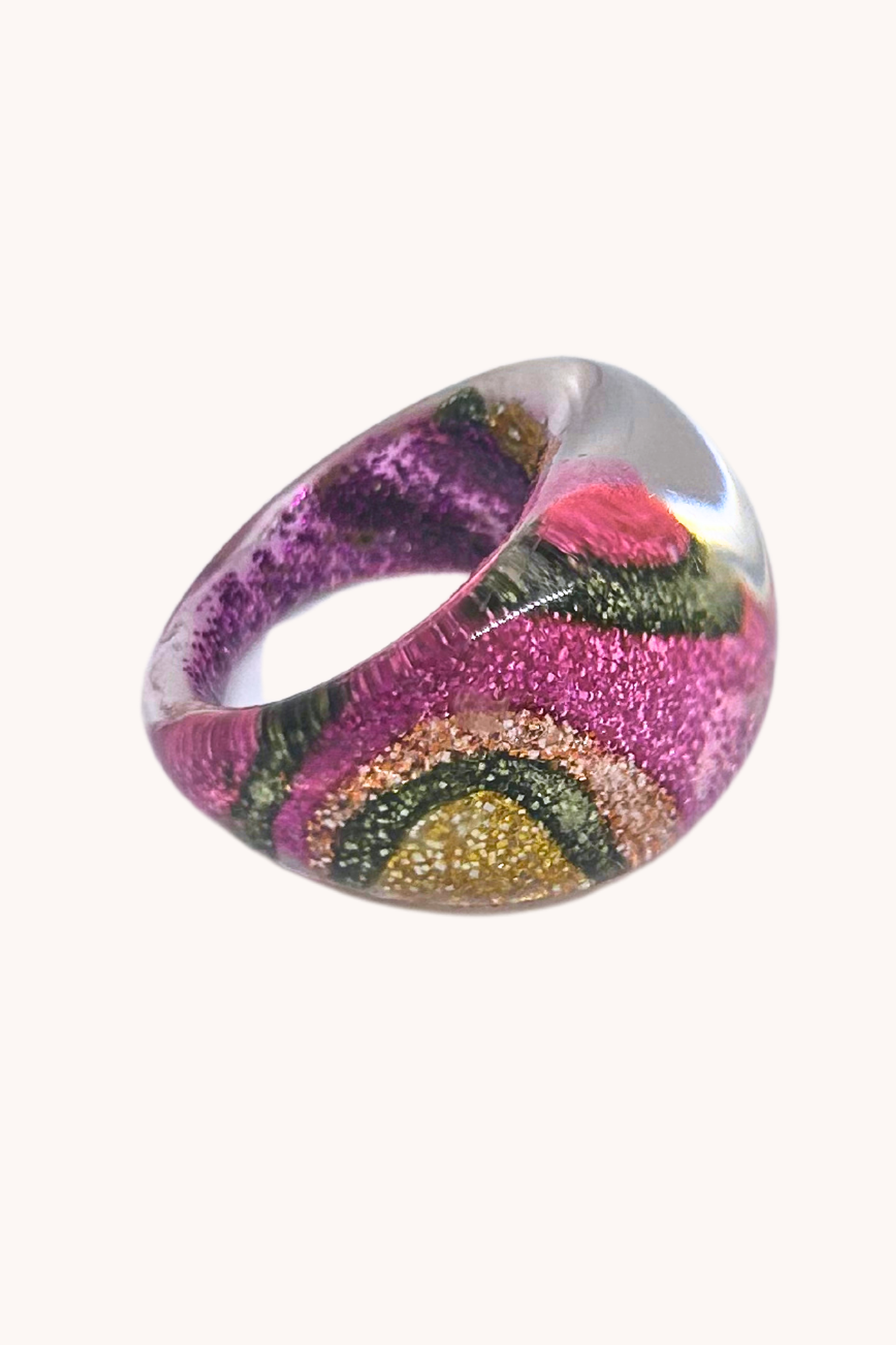 Bague rose psyché