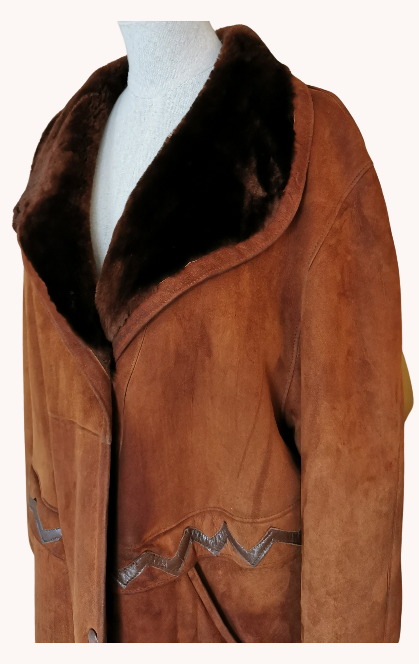 Manteau peau lainée T.42 ou oversize
